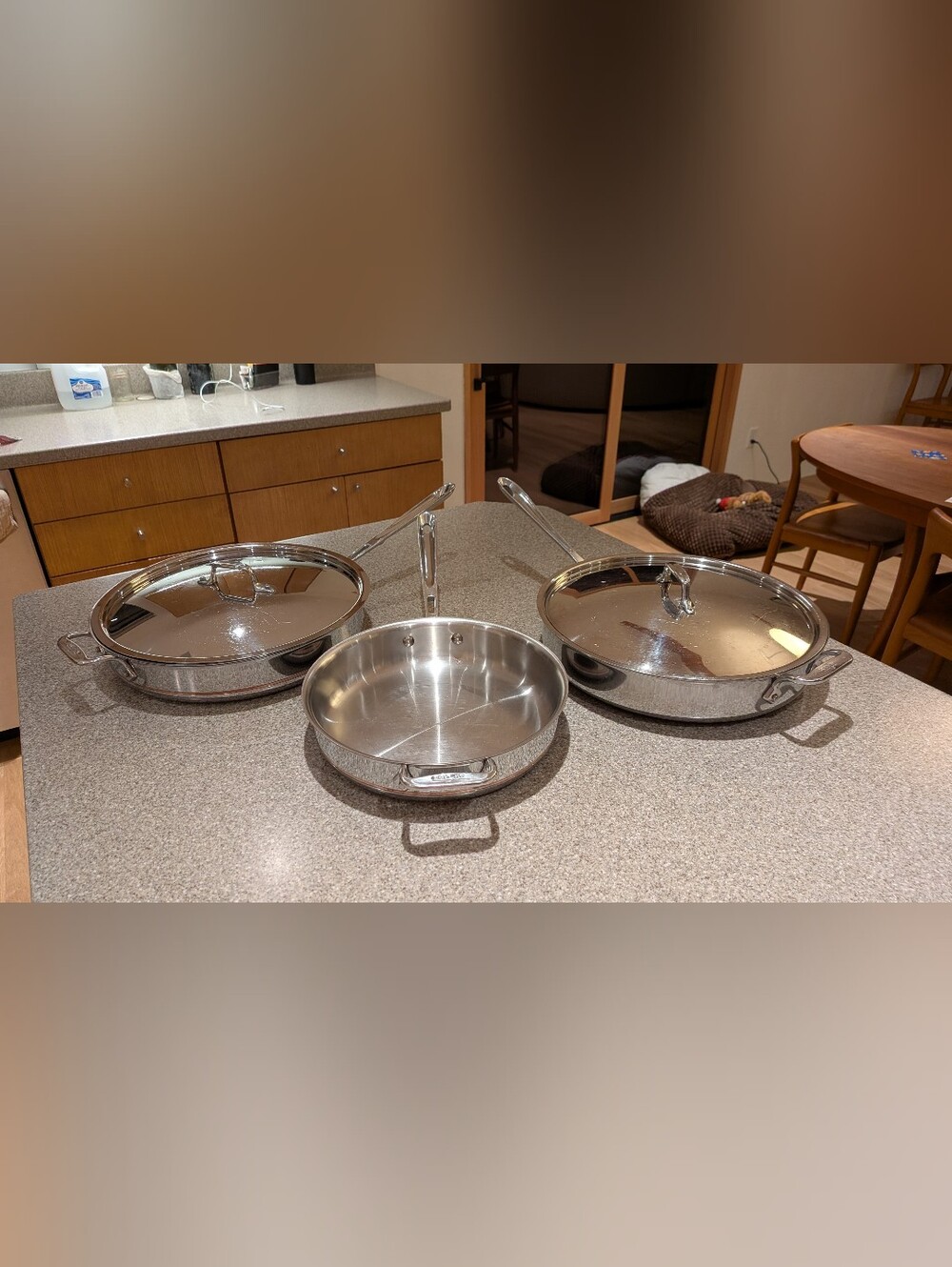 Two Copper Core Sauté Pans And One Nonstick Sauté Pan (A Set Of Three)